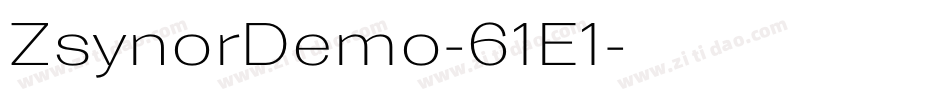 ZsynorDemo-61E1字体转换