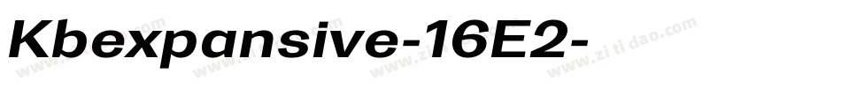 Kbexpansive-16E2字体转换