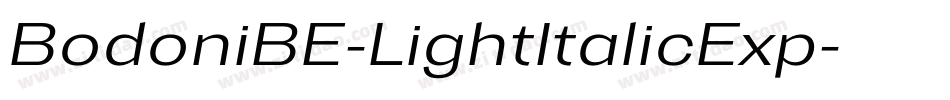 BodoniBE-LightItalicExp字体转换
