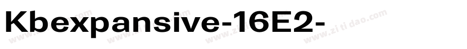 Kbexpansive-16E2字体转换