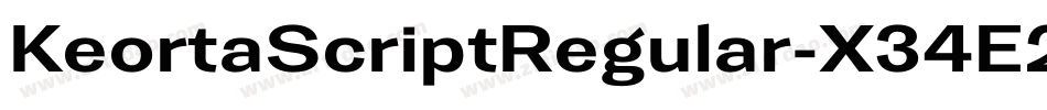KeortaScriptRegular-X34E2字体转换