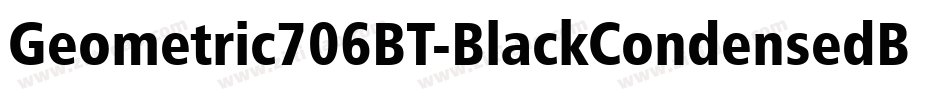 Geometric706BT-BlackCondensedB字体转换