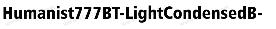 Humanist777BT-LightCondensedB字体转换