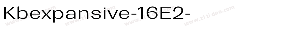 Kbexpansive-16E2字体转换