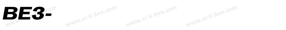 BE3字体转换