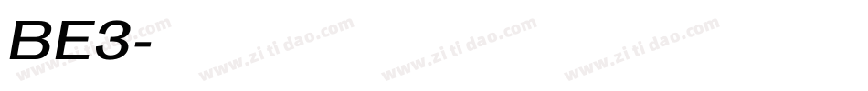 BE3字体转换