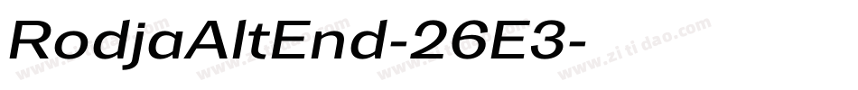 RodjaAltEnd-26E3字体转换