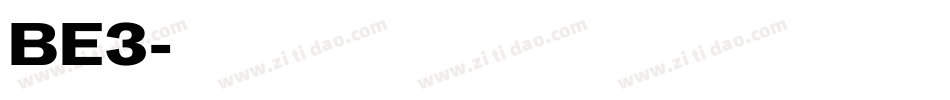 BE3字体转换