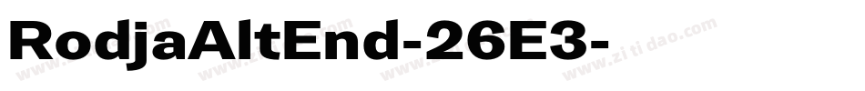 RodjaAltEnd-26E3字体转换
