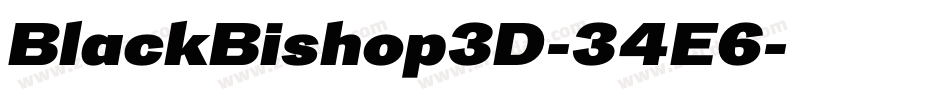 BlackBishop3D-34E6字体转换