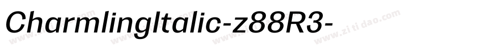 CharmlingItalic-z88R3字体转换