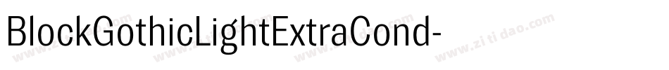 BlockGothicLightExtraCond字体转换