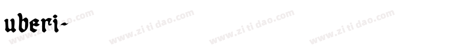 uberi字体转换