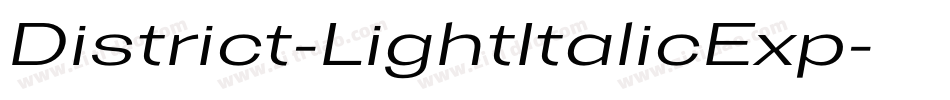 District-LightItalicExp字体转换
