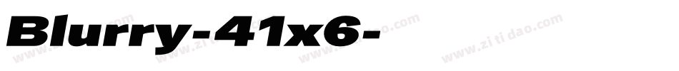 Blurry-41x6字体转换
