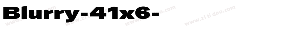 Blurry-41x6字体转换