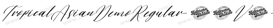 TropicalAsianDemoRegular-11V0字体转换