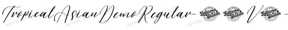 TropicalAsianDemoRegular-11V0字体转换