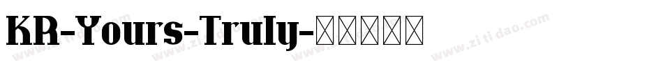 KR-Yours-Truly字体转换