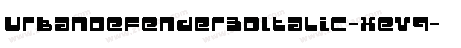UrbanDefender3DItalic-xevq字体转换