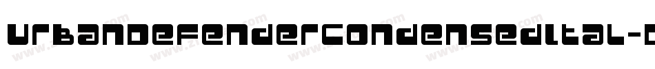 UrbanDefenderCondensedItal-D2dR字体转换
