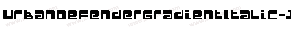 UrbanDefenderGradientItalic-JPnM字体转换