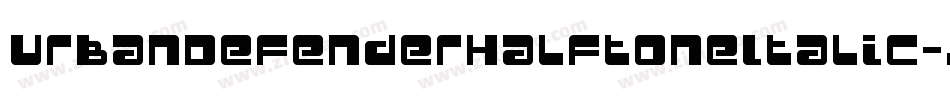 UrbanDefenderHalftoneItalic-jKD0字体转换
