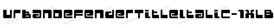 UrbanDefenderTitleItalic-1xlB字体转换