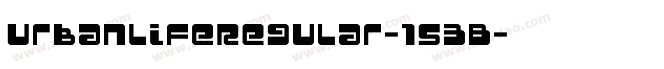 UrbanLifeRegular-153B字体转换
