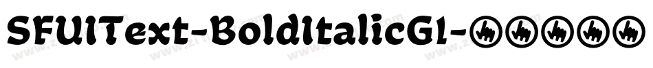 SFUIText-BoldItalicG1字体转换