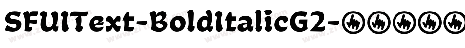 SFUIText-BoldItalicG2字体转换