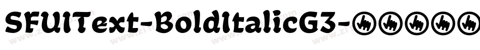 SFUIText-BoldItalicG3字体转换