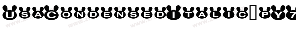 UsaCondensedItalic-pY7O字体转换