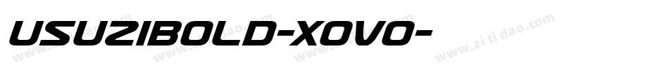 UsuziBold-XOVo字体转换
