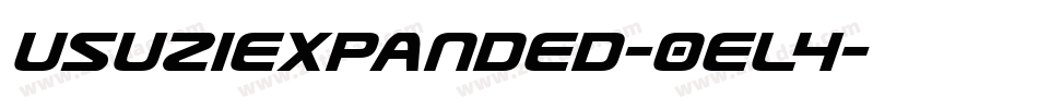 UsuziExpanded-0eL4字体转换