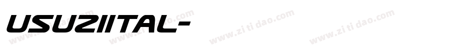 usuziital字体转换