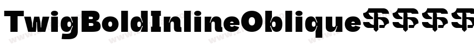 TwigBoldInlineOblique字体转换