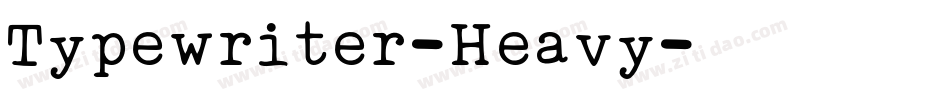 Typewriter-Heavy字体转换