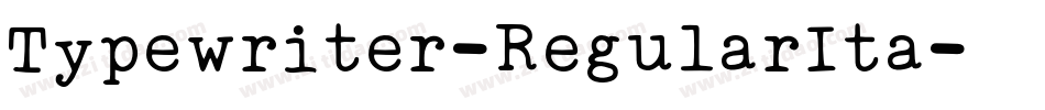 Typewriter-RegularIta字体转换