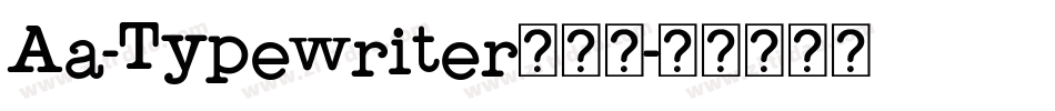 Aa-Typewriter转换器字体转换
