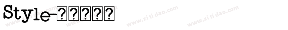 Style-字体转换