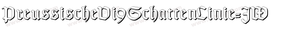PreussischeVi9SchattenLinie-JW9E字体转换