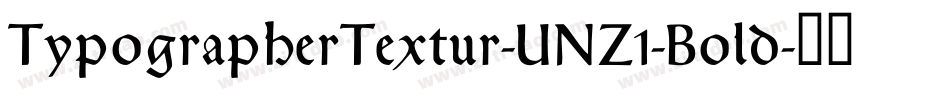 TypographerTextur-UNZ1-Bold字体转换