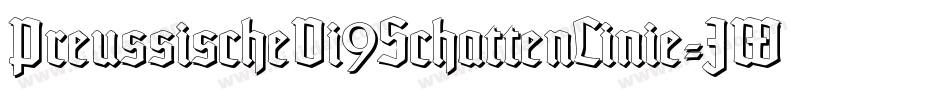 PreussischeVi9SchattenLinie-JW9E字体转换