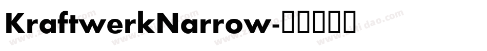 KraftwerkNarrow字体转换