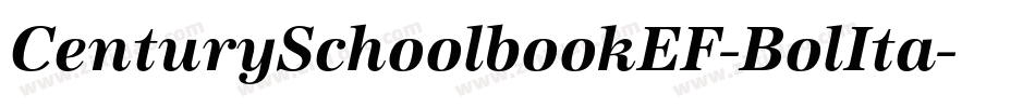 CenturySchoolbookEF-BolIta字体转换