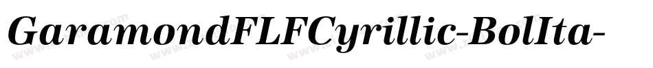 GaramondFLFCyrillic-BolIta字体转换