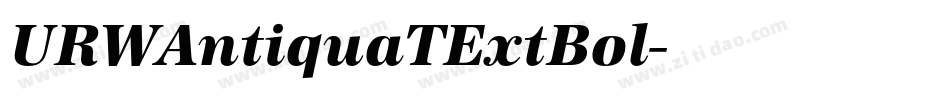 URWAntiquaTExtBol字体转换