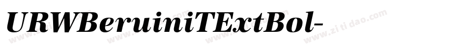 URWBeruiniTExtBol字体转换
