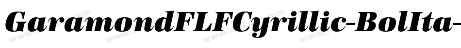 GaramondFLFCyrillic-BolIta字体转换